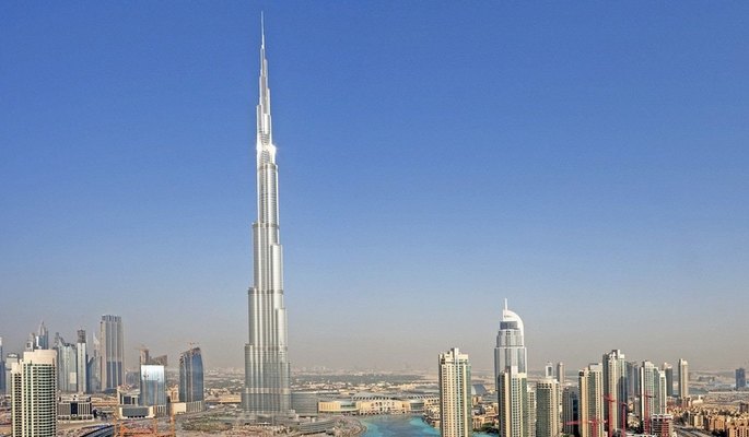Здание башни Бурдж-Халифа (Дубай)